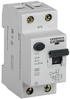 Выключатель дифференциального тока УЗО IEK GENERICA ВД1-63 2п 25А 30мА 4,5,кА тип AC картинка
